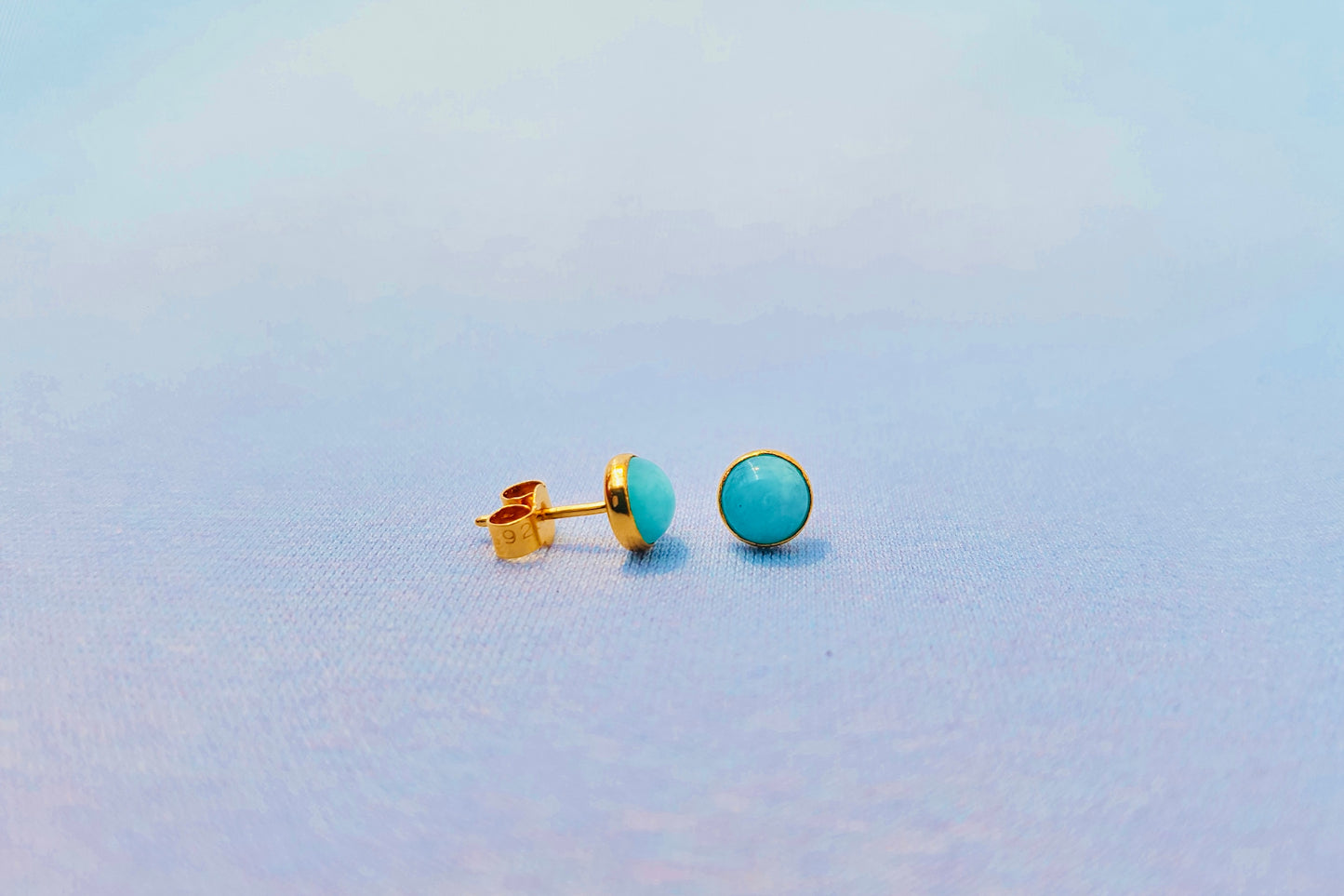 VIRGO Amazonite Earrings in 22ct Gold Vermeil