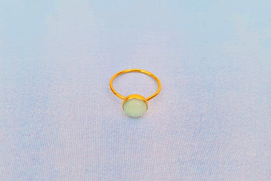 VIRGO Amazonite Ring in 22ct Gold Vermeil